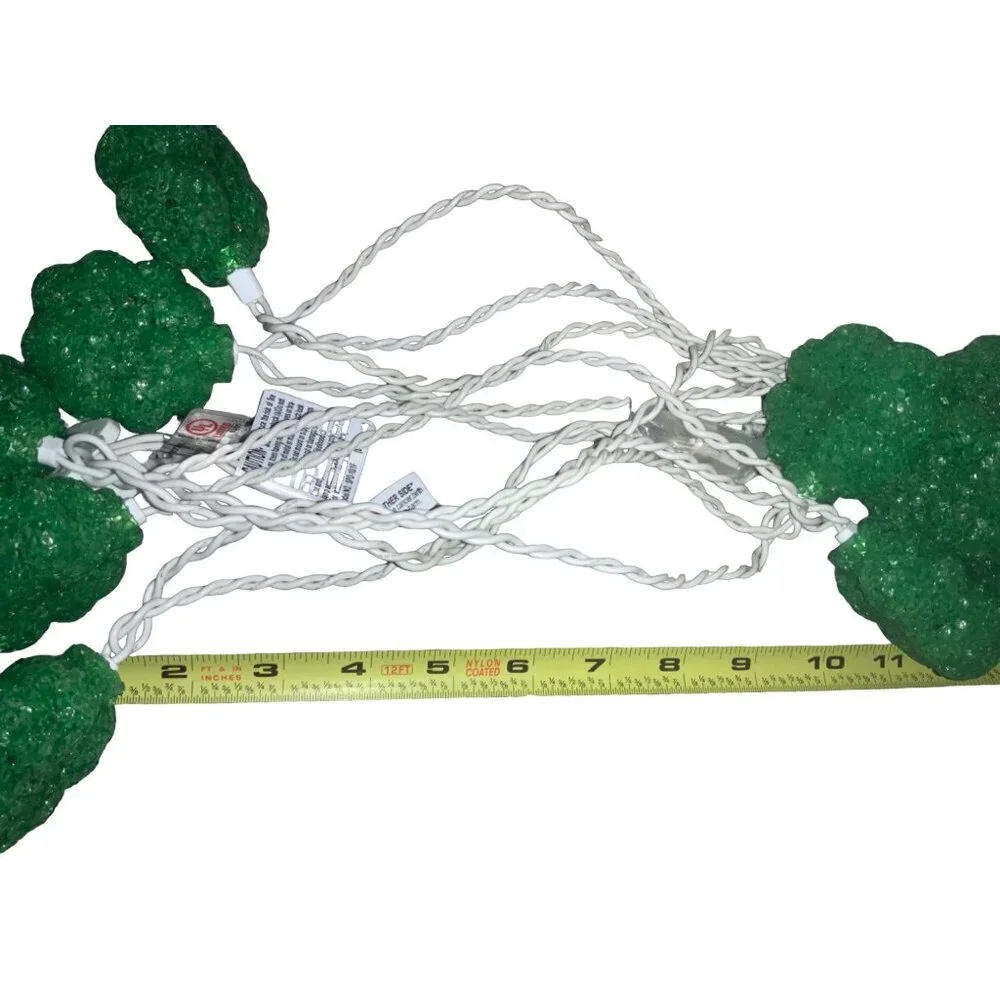St Patrick's Day Green Shamrock String of 10 Lights